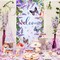 Purple Welcome Butterfly Door Cover Welcome Summer Door Decorations Banner Butterfly Flower Porch Banner Sign Photo Background for Summer Spring Seasonal Welcome Holiday Party Indoor Outdoor Decor